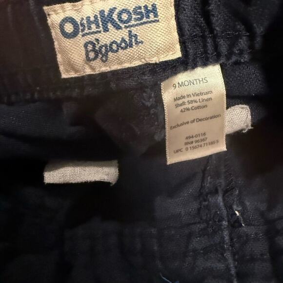 Oshkosh Navy Blue Cargo Pants 9 months - Picture 2 of 4